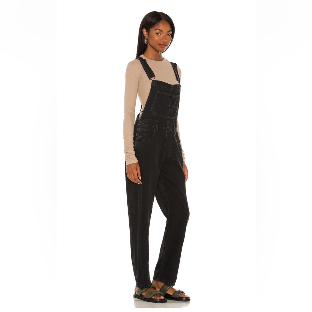 LIKE NEW We The Free Ziggy Denim Overalls in Black